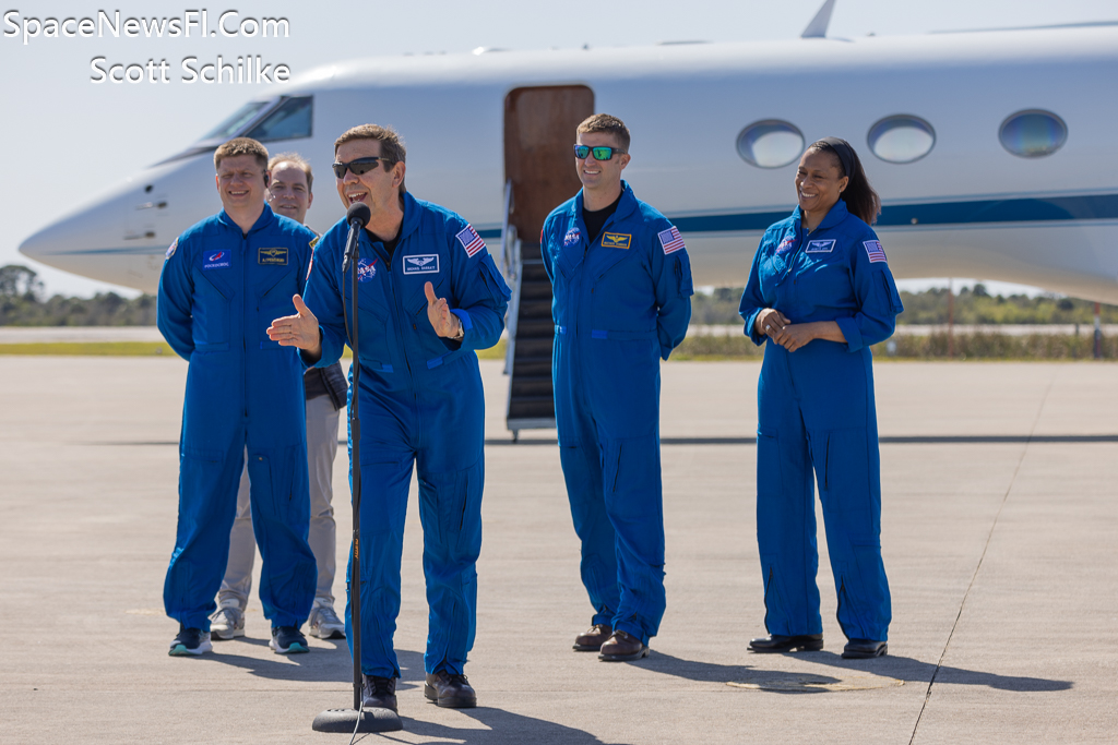 NASA SpaceX Crew 8 Astronauts Arrival KSC