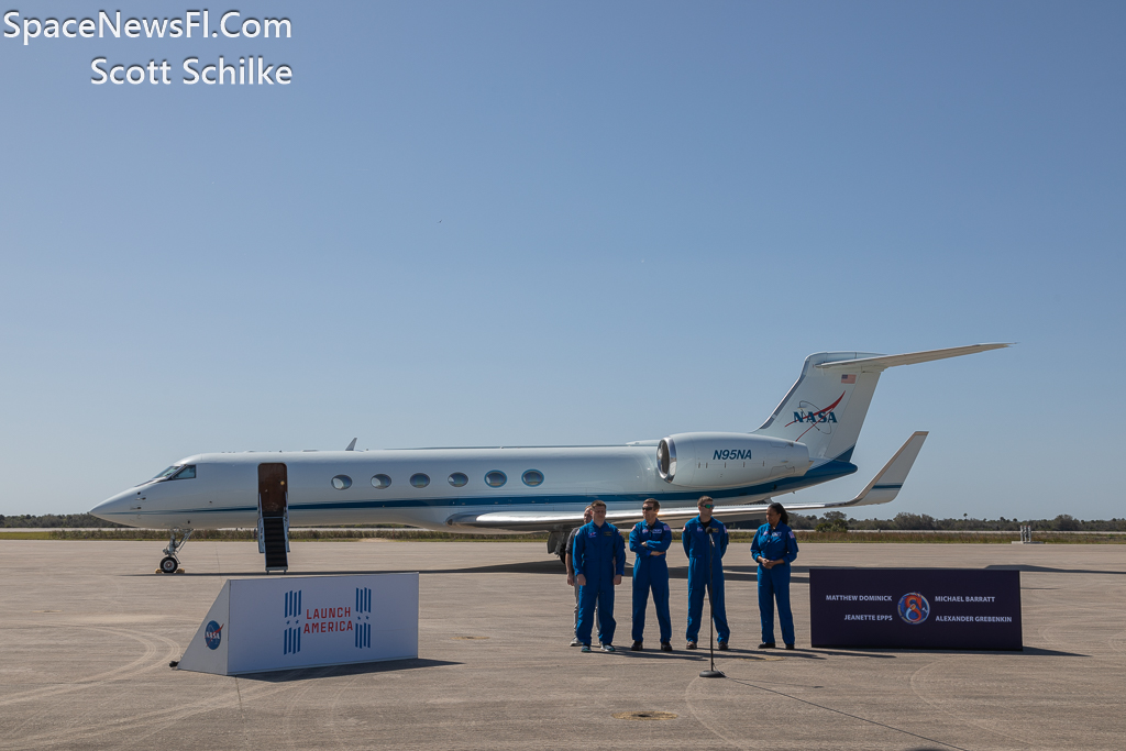 NASA SpaceX Crew 8 Astronauts Arrival KSC