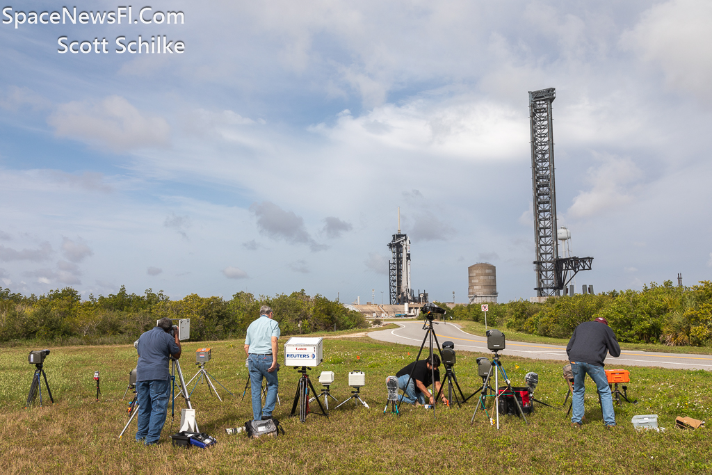 LC-39A Pad Photos During NASA Media Remote Camera Set Up Crew 8