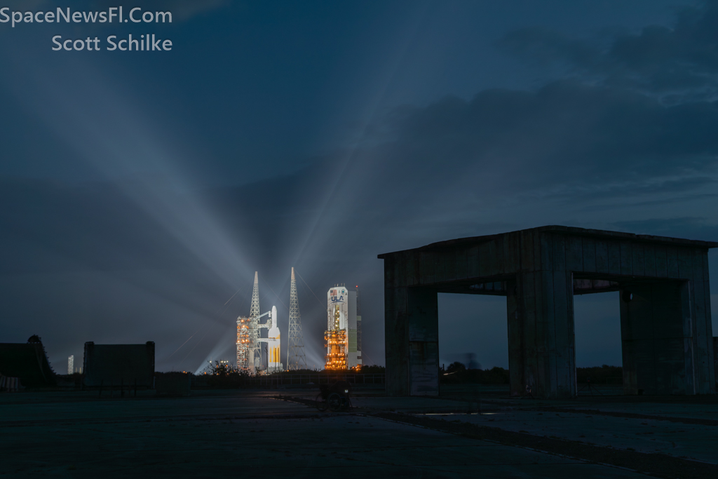 The Apollo 1 Memorial Pedestal & ULA Delta Iv Heavy