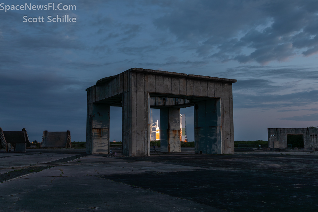 The Apollo 1 Memorial Pedestal & ULA Delta Iv Heavy