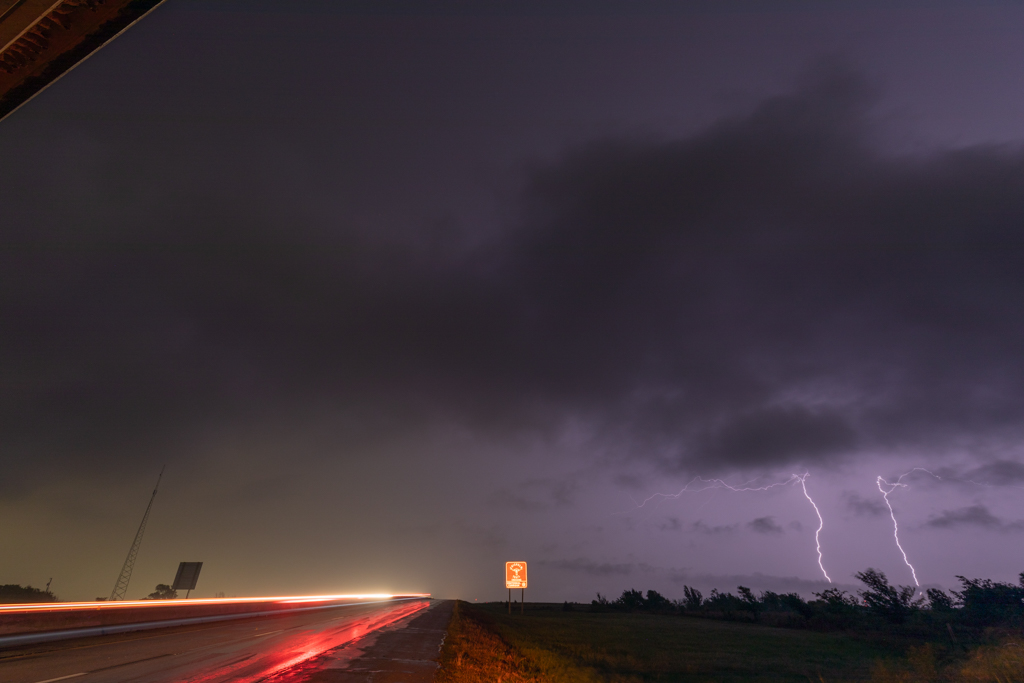 April 27th 2024 Lightning Along I-44 Burkburnett Texas PDS Tornadic Supercell