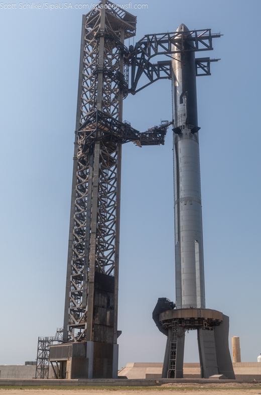 June 5th 2024 Final Full Stack of SpaceX Starship IFT-4 FTS Is Armed