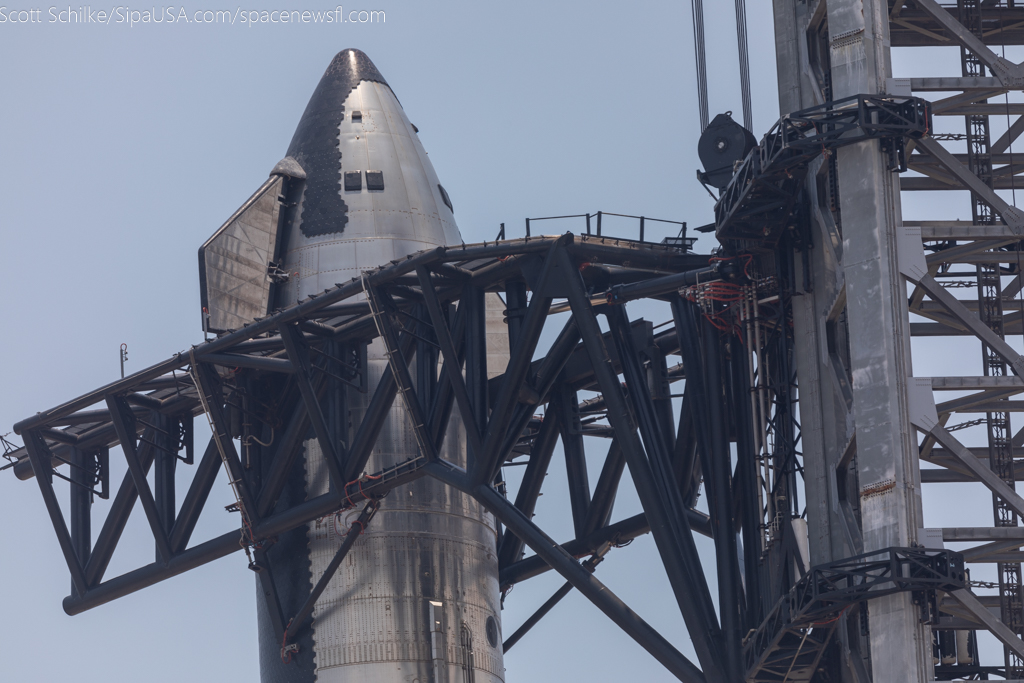 June 5th 2024 Final Full Stack of SpaceX Starship IFT-4 FTS Is Armed