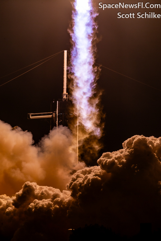 Flame Fire & Steam At Liftoff