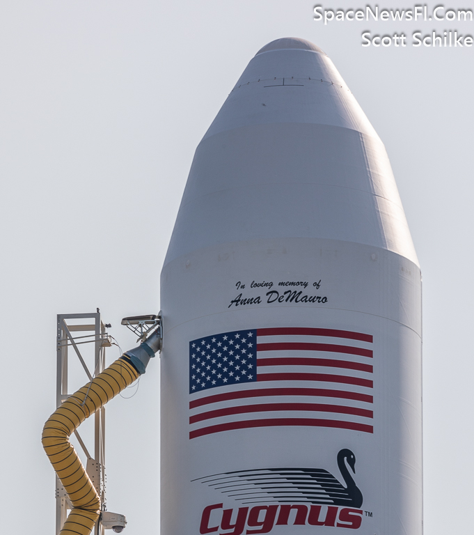 Close Up of Dr. Laurel Clark Cygnus Cargo Craft