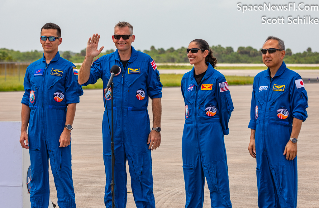 Waving Is Danish Pilot Andreas Mogensen