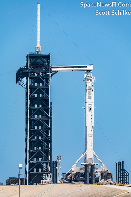 NASA Crew 7 At SpaceX LC-39 Launch Site