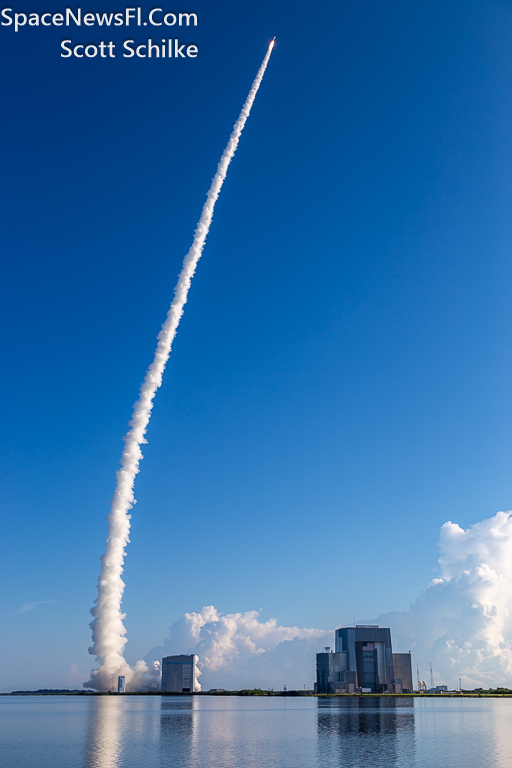 16mm Wide Shot of Liftoff ULA NROL-107 Cape Canaveral Fl.