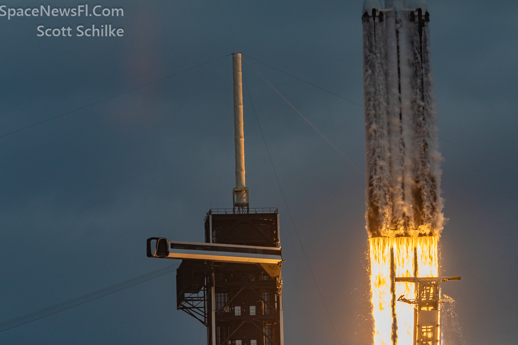 Remote Engine Shot From The Crawler Way LC-39A NASA SpaceX Psyche