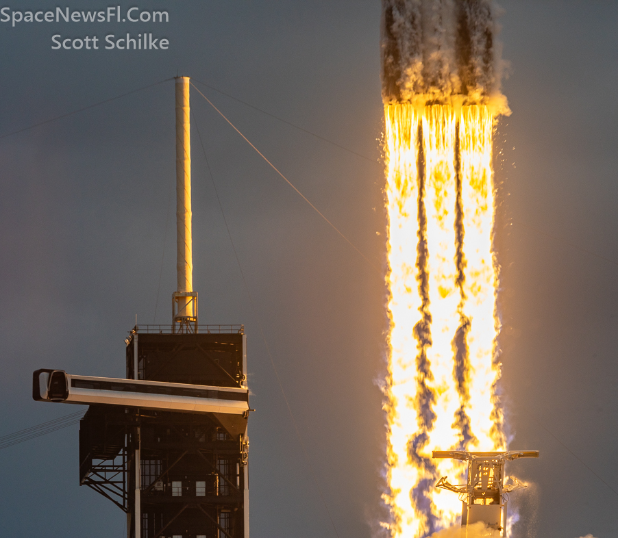 Remote Engine Shot From The Crawler Way LC-39A NASA SpaceX Psyche
