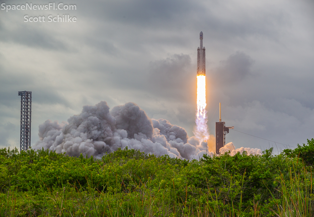 Liftoff From North Side of LC-39A Near Beach Rd. NASA SpaceX Falcon Heavy Psyche