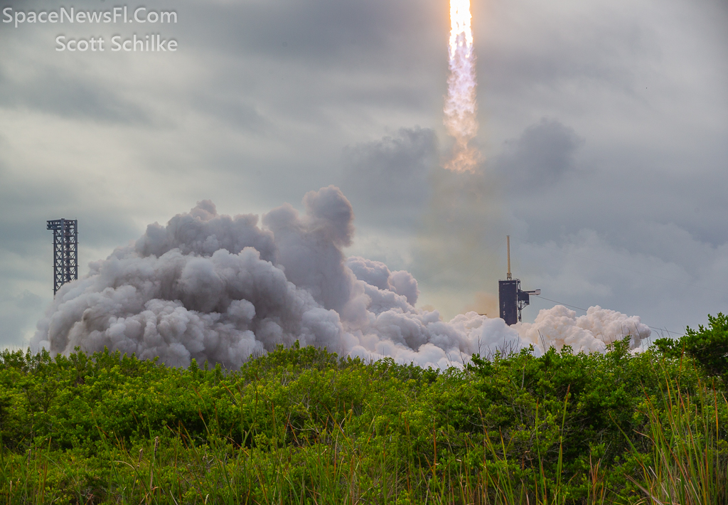 Liftoff From North Side of LC-39A Near Beach Rd. NASA SpaceX Falcon Heavy Psyche