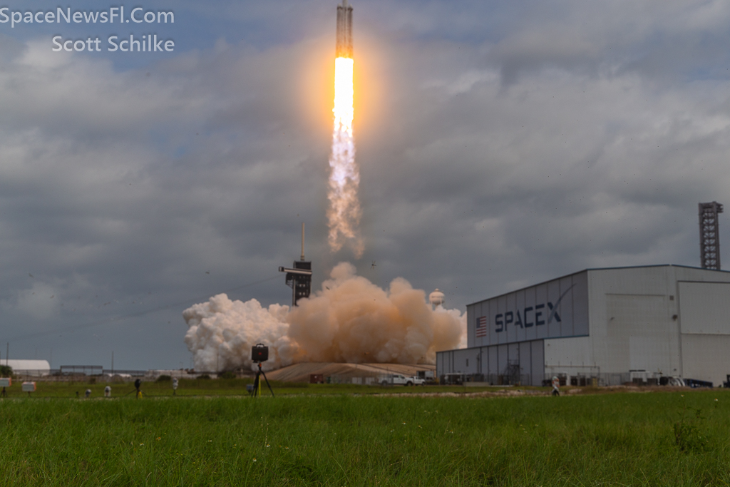 Remote Engine Shot From The Crawler Way LC-39A NASA SpaceX Psyche