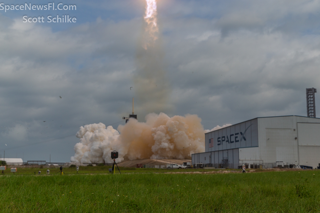Remote Engine Shot From The Crawler Way LC-39A NASA SpaceX Psyche