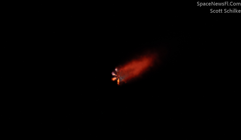 Downrange SpaceX Starlink 6-26 With First 18th Flown Booster B-1058-18 11-3-2023 8:37 PM