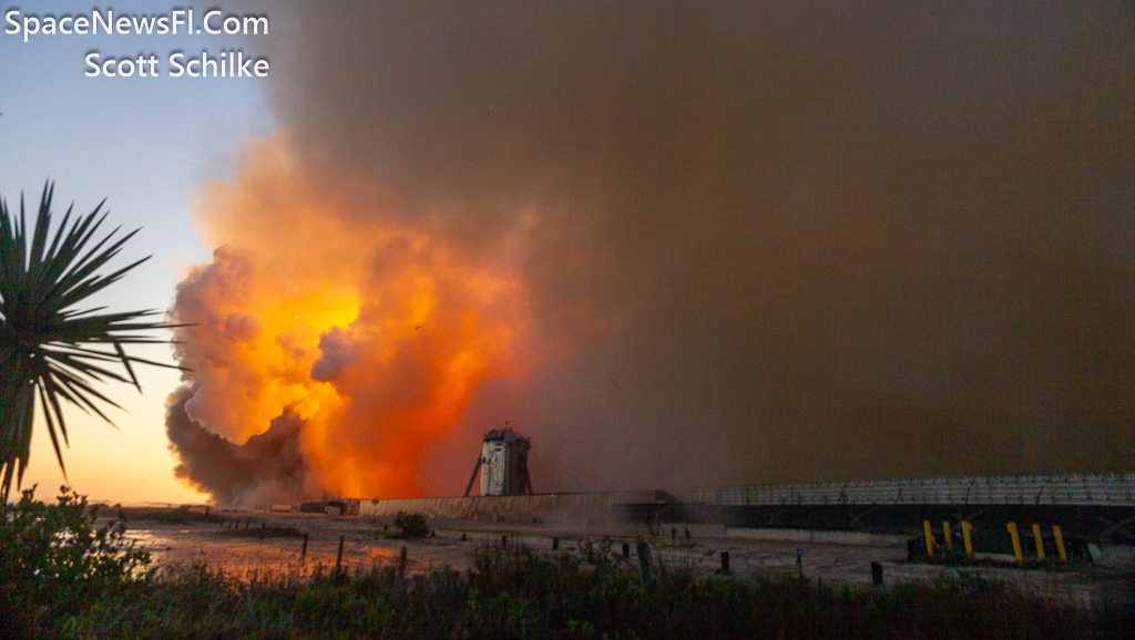 Sequence Of Close Up Remote Camera Images SpaceX Starship Liftoff